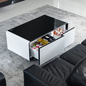 Wireless Charging and Refrigerated Drawer Smart Coffee Table for Living Room
