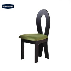 China Luxury Modern Stackable Colorful Upholstered Dining Chairs Solid Wooden Dining Chair Comfortable Seating Living Room on sale