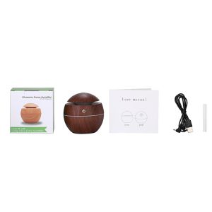 Other Function Portable Mini Ultrasonic USB 130ML Wood Grain Humidifier with Led