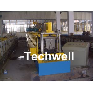 PLC Frequency Control Steel Hat Channel Cold Roll Forming Machine With 0-15m/min