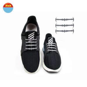 60mm*16 No Tie Silicone Shoelaces Easy To Clean Safe And Durable Velcro Band