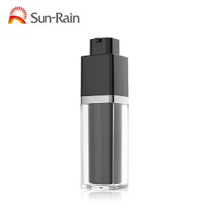 30ml 50ml rotate cosmetic empty black airless lotion pump bottles