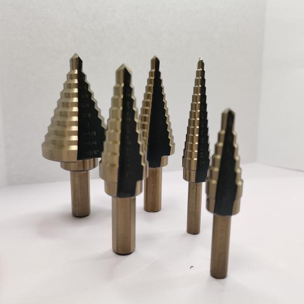 Quality 5PCS Step Drag Water Well HSS Cobalt Drill Bits with  thick gauge wholesale