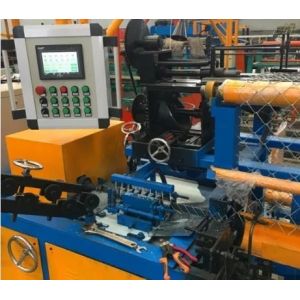 Fully Automatic Diamond Wire Mesh Chain Link Fence Netting Making Machine