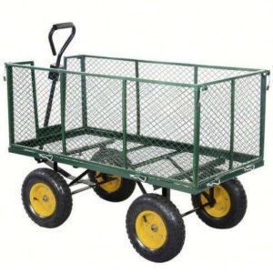500LBS Weight Capacity 17KGS Metal Mesh Cart Wagon for Heavy Duty Material