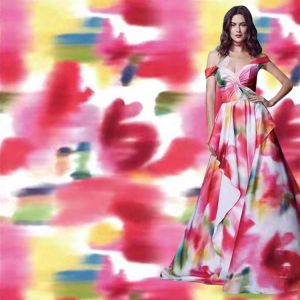 Soft Hand Feel Viscose Cupro Fabric 150cm Dress Printed Fabric