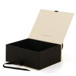 Handmade Paper Gift Box With Ribbon Closure Custom Logo Eco Friendly