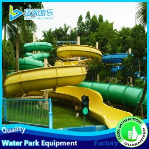 Outdoor Use Rainbow Racer Spiral Gyration Water Slide for Amusement Parks and
