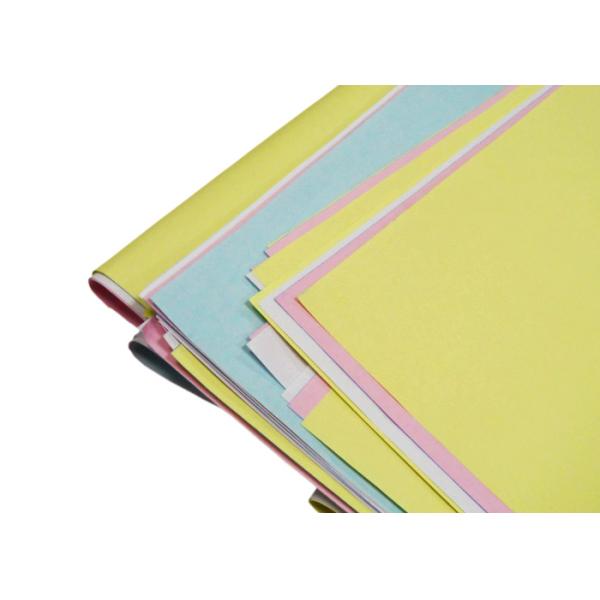 Multi - Color CFB Carbonless Copy Paper Sheets 48-100 Gsm Basis Weight 5 Years
