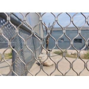 Resist Rust Zoo Wire Stainless Steel Knotted Rope Mesh For Parrot Enclosure Mesh