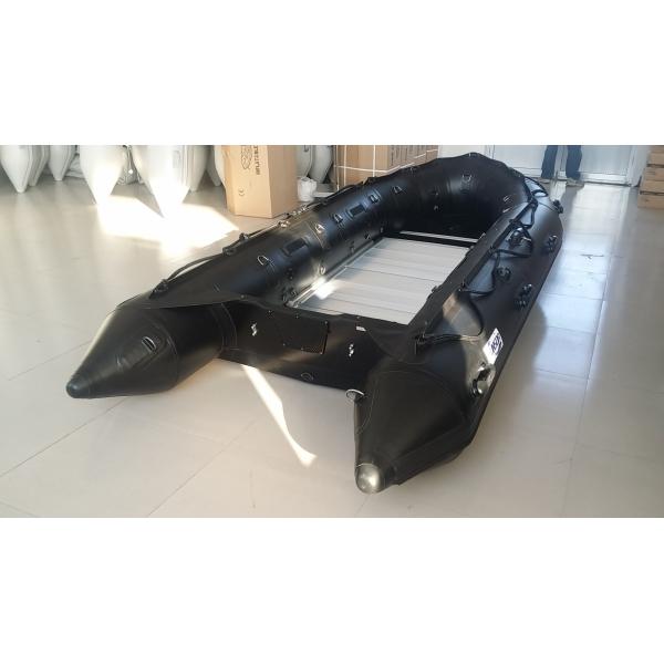 Quality 8 Person Black Long Military Inflatable Boat ,  Inflatable Speed Boat For Rescue wholesale