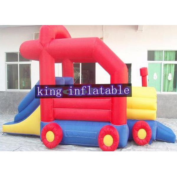 Snail Shape Commercial Bounce Houses With Slide Of PVC Coated 210D Nylon Fabric