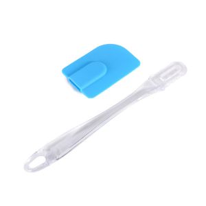 Nontoxic Detachable Silicone Pastry Scraper With Transparent Plastic Handle