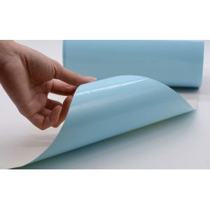 Matte Blue 1Mil Permanent Adhesive Polyimide Materials With Glassine