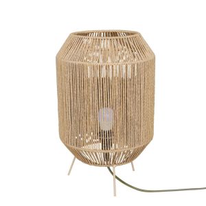 Vintage Twine Rattan Table Lamp , Handmade Wabi Sabi Table Lamp For Homestay