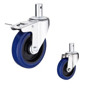 ISO9001 242lbs Capacity 6 Inch Rubber Caster Wheels