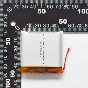 High Discharge Lithium Polymer Battery 105050 3.7V 3000mAh Flat Rechargeable