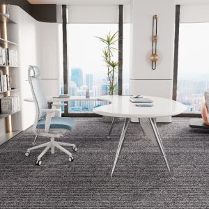 White Snow Mountain Table And Metal Feet , Staff Executive Modern Office