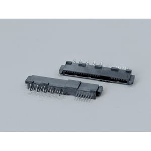 High-Speed SAS 29P IDC Female Pin Connector 180° with Locating Peg, Phosphor
