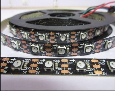 Black PCB with black ws2812b led chip 30leds 60leds 72leds 144leds WS2812B LED