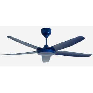 Modern Blue 56 Inch DC Motor Ceiling Fan Remote Control Without Light for living