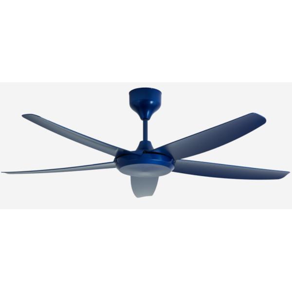 Modern Blue 56 Inch DC Motor Ceiling Fan Remote Control Without Light for living room