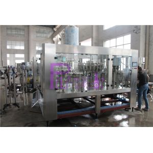24 Head Juice Filling Machine 8000 Plastic Bottles Per Hour Screw Caps