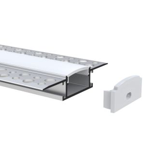 Light Strip Recessed LED Channel Drywall Trimless Silver color