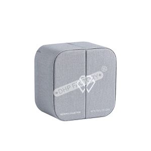 Durable Gift Ring Jewelry Box With Double Door Open Fabric Covered