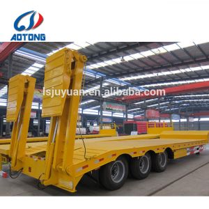 60/80/100 Tons Gooseneck Trailer Low Bed Semi Trailer High Capacity Low Boy