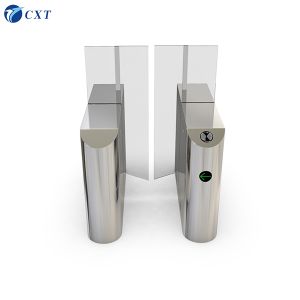 Glass Sliding Turnstile with Tempered Glass and Stainless Steel for Sliding