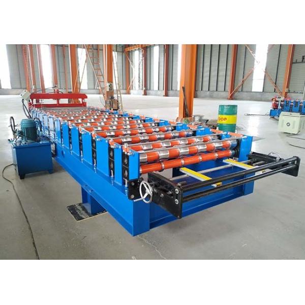 High Rib Hydraulic IBR Making Machine , Corrugated Metal Roofing Machine Chain Size 20mm