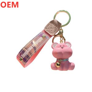 Custom 3d PVC Plastic Cartoon Keychain OEM Design Cute Mini Plastic Keychain