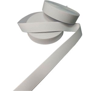 Wholesale Durable Underpants Polyester Elastic Webbing Thick Flat Woven White