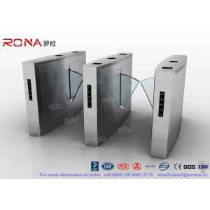 Flap Barrier Gate Fingerprint Reader Turnstile Barrier Gate Acrylic Flap Barrier