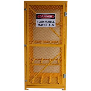 Industrial Wire Mesh Propane Tank Storage Cabinet , Oxygen Acetylene Storage