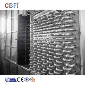 SUS304 Double Spiral Freezer With PLC Control System Air Cooling Method