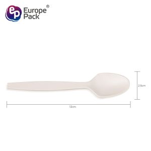 Europe-Pack factory direct biodegradable corn starch 5 inch dessert spoon