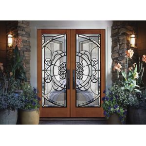 China Removable Theft Proof Decorative Panel Glass Brass / Nickel / Patina Caming on sale