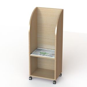 KD Construction MDF Literature Display Stand Wooden Maple