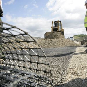 30kn PP Plastic Biaxial Geogrid for Road Construction Length 50-100m Raw