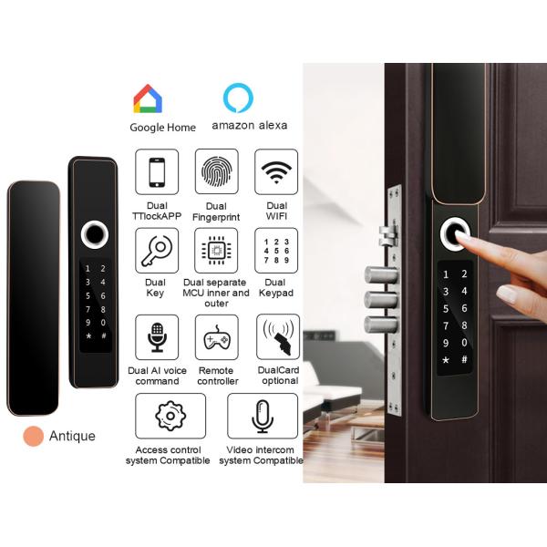 Waterproof APP Aluminum Door Keyless Fingerprint Locks