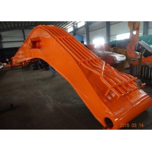 China Orange Long Reach Excavator Booms Heavy Duty Larger Work Range With Lamp Bracket on sale