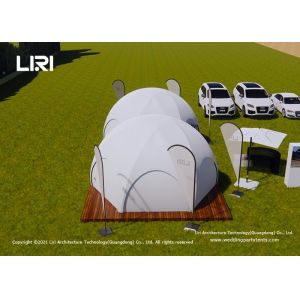 Double Layers 190T polyester Hexadome Tent Combines Open And Closed Forms