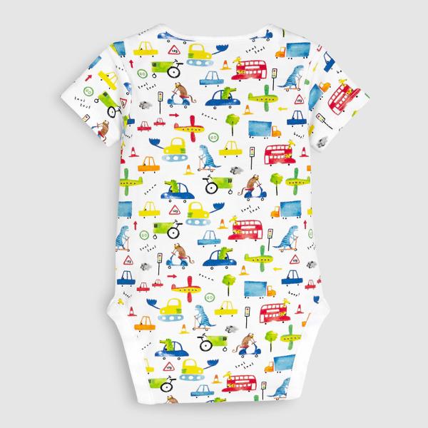 Unisex 100% Cotton Custom Printing pattern Solid Color Short Sleeve Baby Summer Rompers Baby Rompers