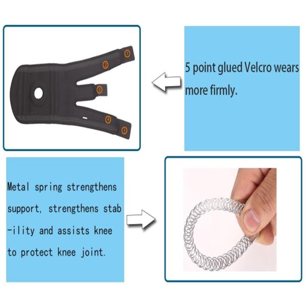 Custom Professional Sport Elastic Spring Knee Brace / Knee Support Belt