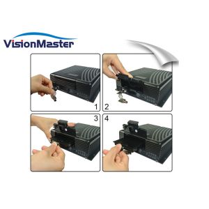 HDD Mobile 4 Channel Car DVR Recorder 128GB SD Card H.264 Video Compression