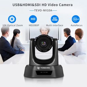 USB 3GSDI HDMI 10X Broadcast Conference PTZ Camera 2.38MP