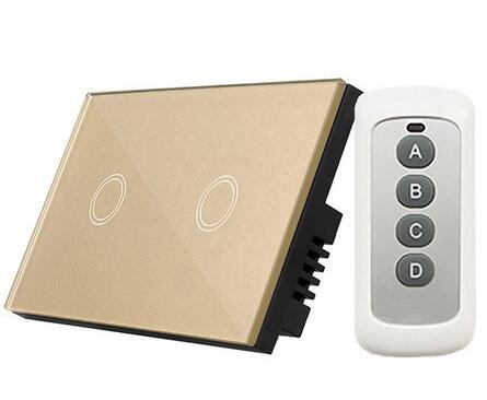 Quality Luxury White & Black Crystal Glass Touch Panel Intelligent wall switch with led indicator light wholesale