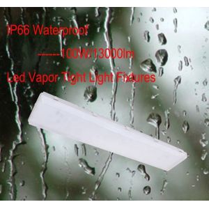 100W 3500K 4FT LED Vapor Tight Light Fixture with Transparent Polycarbonate